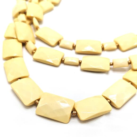 Sophia & Kate Acrylic Layered Necklace and Earrings Set, Cream - Picture 2 of 3